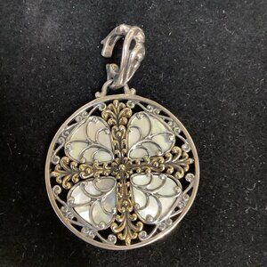 Carolyn Pollack Mother of Pearl Sterling Silver & Brass Enhancer